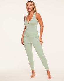 Adore Me Diandra Tank & Pant PJ Set in color Bok Choy and shape pj