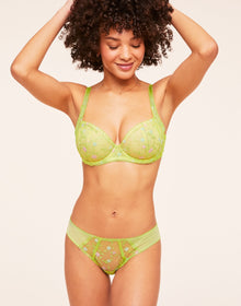 Adore Me Rosa Unlined Balconette Bra in color Blooming Vines Emb C07 / C7BLMNGVIN and shape balconette