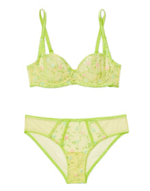 Adore Me Rosa Unlined Balconette Bra in color Blooming Vines Emb C07 / C7BLMNGVIN and shape balconette