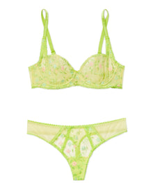 Adore Me Rosa Unlined Balconette Bra in color Blooming Vines Emb C07 / C7BLMNGVIN and shape balconette