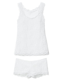 Adore Me Roanne Tank & Shortie Set in color Bright White and shape pj