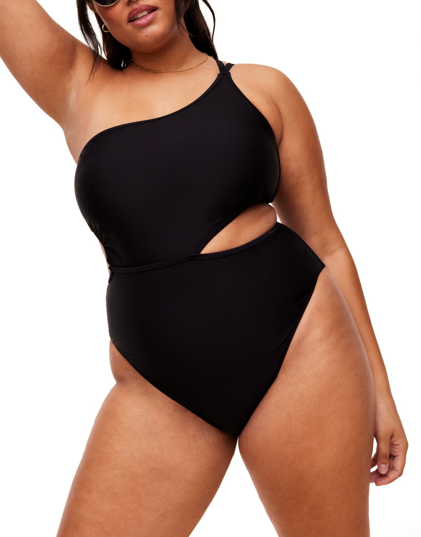 Adore Me Dustin One-Piece in color Jet Black and shape one piece