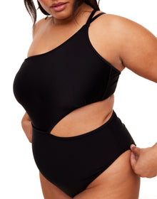 Adore Me Dustin One-Piece in color Jet Black and shape one piece