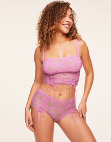 Adore Me Pia Cami & Short Set in color Floral Fantasy C02 and shape pj