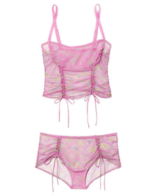 Adore Me Pia Cami & Short Set in color Floral Fantasy C02 and shape pj