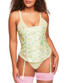 Adore Me Zoie Corset & G-String Set in color FLORAL FANTASY C3 V1 and shape corset