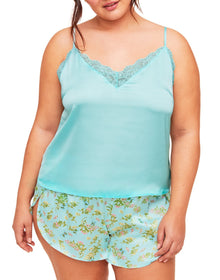 Adore Me Linny Camisole & Shorts Set in color Floral Fantasy C01 and shape pj