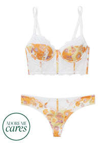 Adore Me Lisette Contour Demi Bra in color Bold Bohemian C02 and shape demi