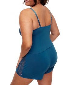 Adore Me Jordyn Camisole & Shorts Set in color Mykonos Blue and shape pj