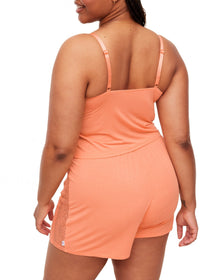 Adore Me Jordyn Camisole & Shorts Set in color Cadmium Orange and shape pj