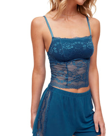 Adore Me Jordyn Camisole & Shorts Set in color Mykonos Blue and shape pj