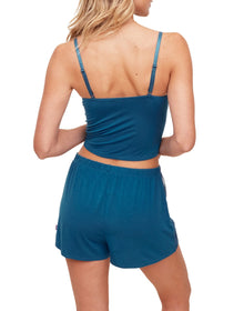 Adore Me Jordyn Camisole & Shorts Set in color Mykonos Blue and shape pj