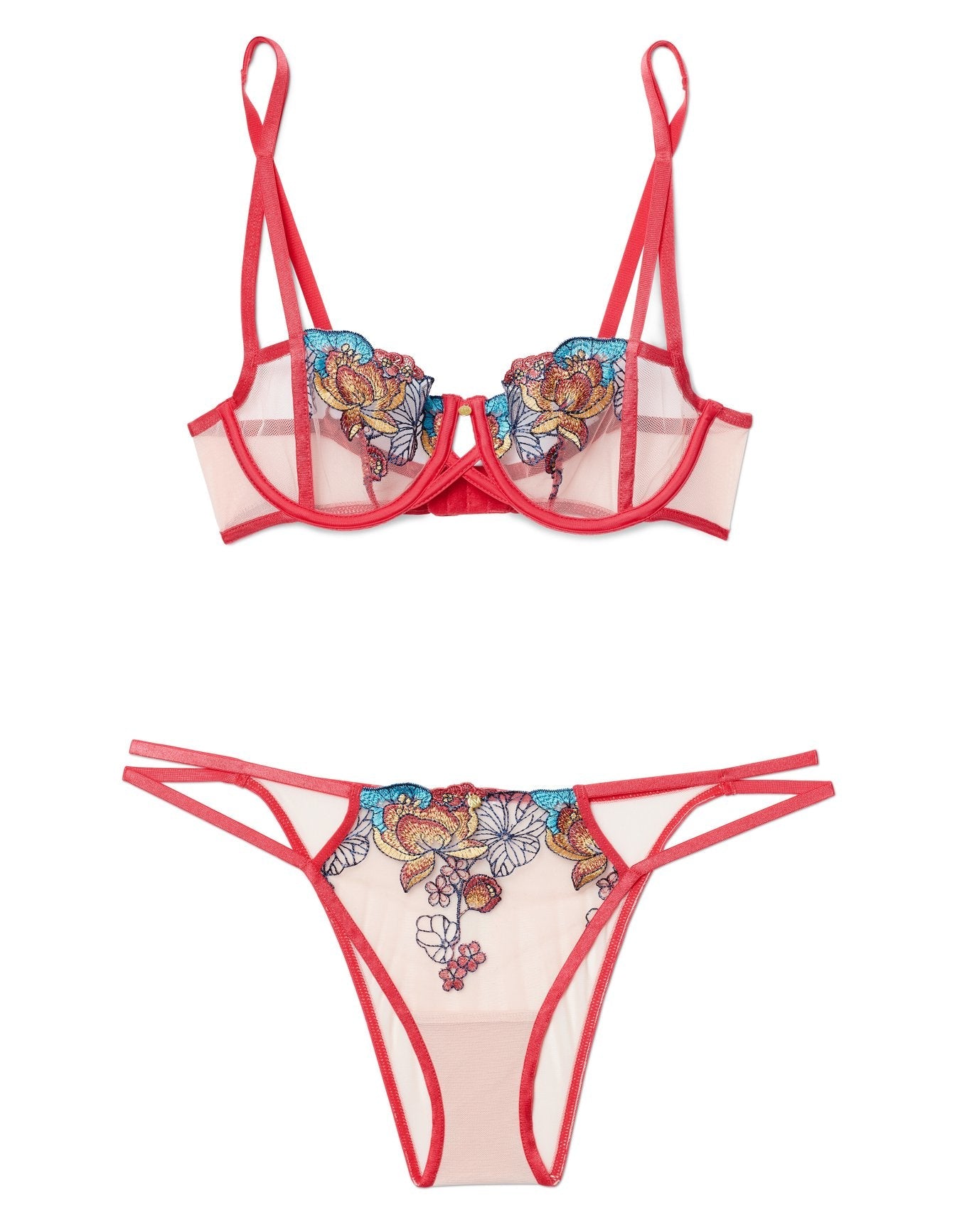 Jayda Balconette Bra Plus | Lotus Pond Embroidery