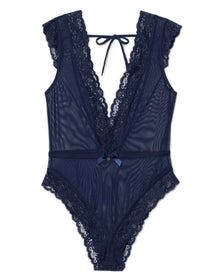 Adore Me Amanda Bodysuit in color Medieval Blue and shape bodysuit