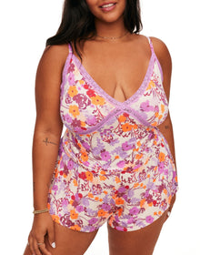 Adore Me Lila Cami & Shorts Set in color Meadow Blooms C02 and shape pj