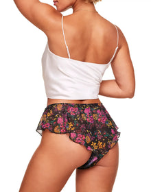 Adore Me Graciela Flutter Panty in color Bustling Bouquet C02 V2 and shape cheeky