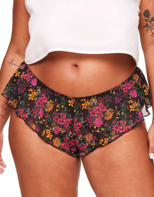 Adore Me Graciela Flutter Panty in color Bustling Bouquet C02 V2 and shape cheeky