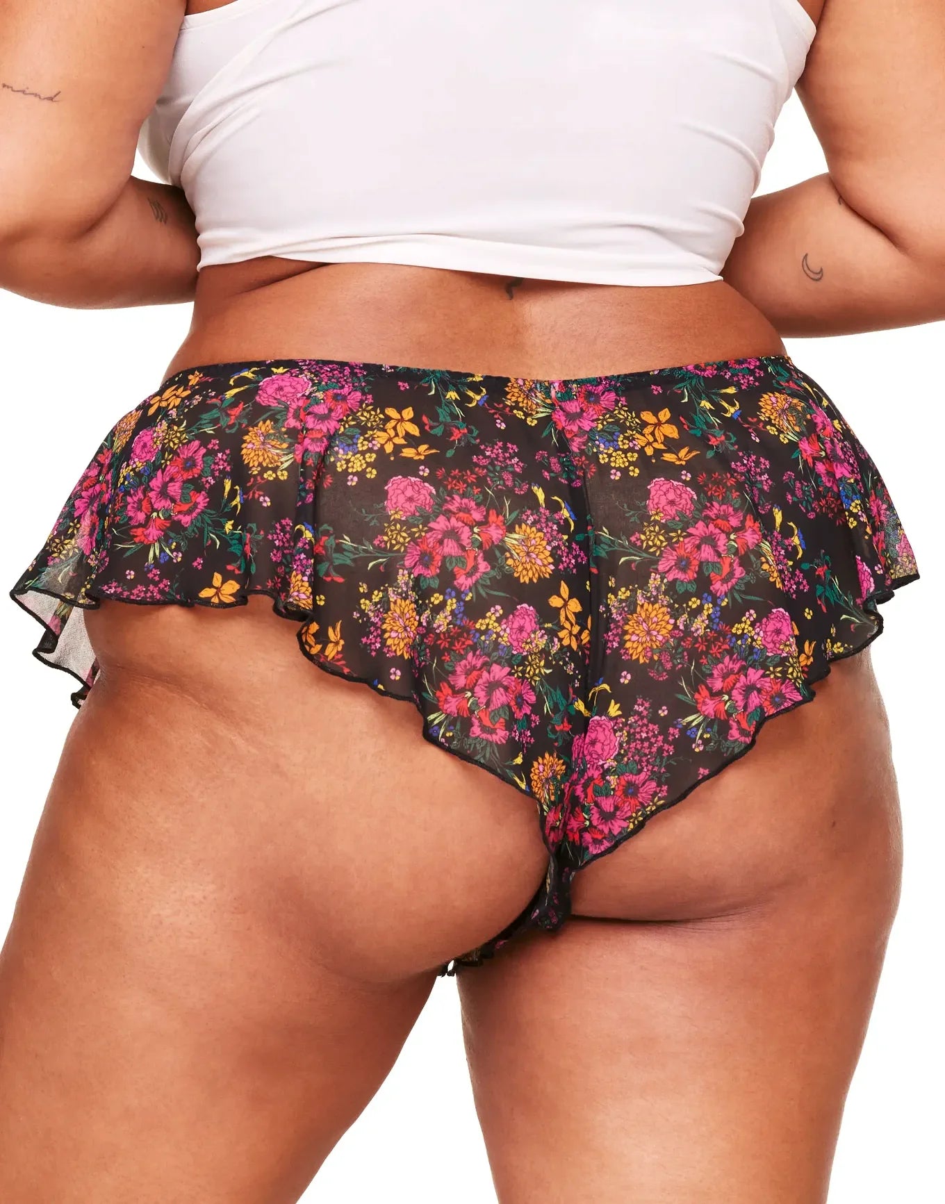 Adore Me Graciela Flutter Panty in color Bustling Bouquet C02 V2 and shape cheeky