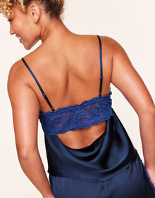 Adore Me Chrisy Cami & Shorts Set in color Medieval Blue and shape pj