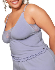 Adore Me Valencia Cami and Pants Set in color Languid Lavender and shape pj