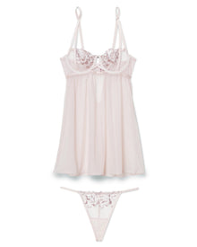 Adore Me Jestina Babydoll in color Hushed Violet and shape babydoll