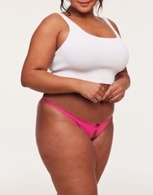 Adore Me Rosalia Crotchless Bikini in color Fuchsia Purple and shape crotchless