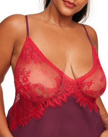 Adore Me Raquel Slip in color True Red and shape slip
