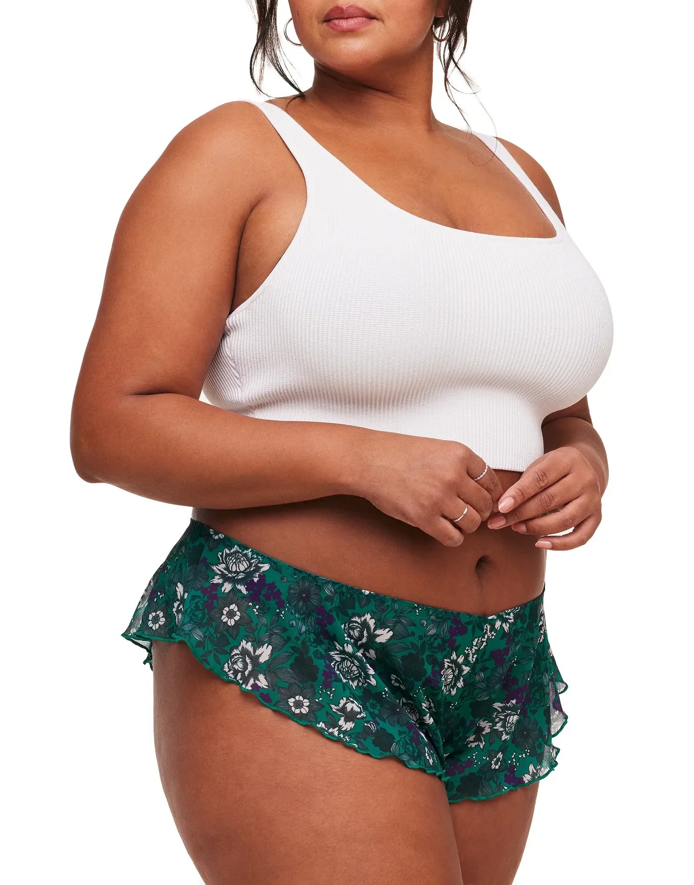 Adore Me Graciela Flutter Panty in color Glamour Blooms C02 and shape cheeky