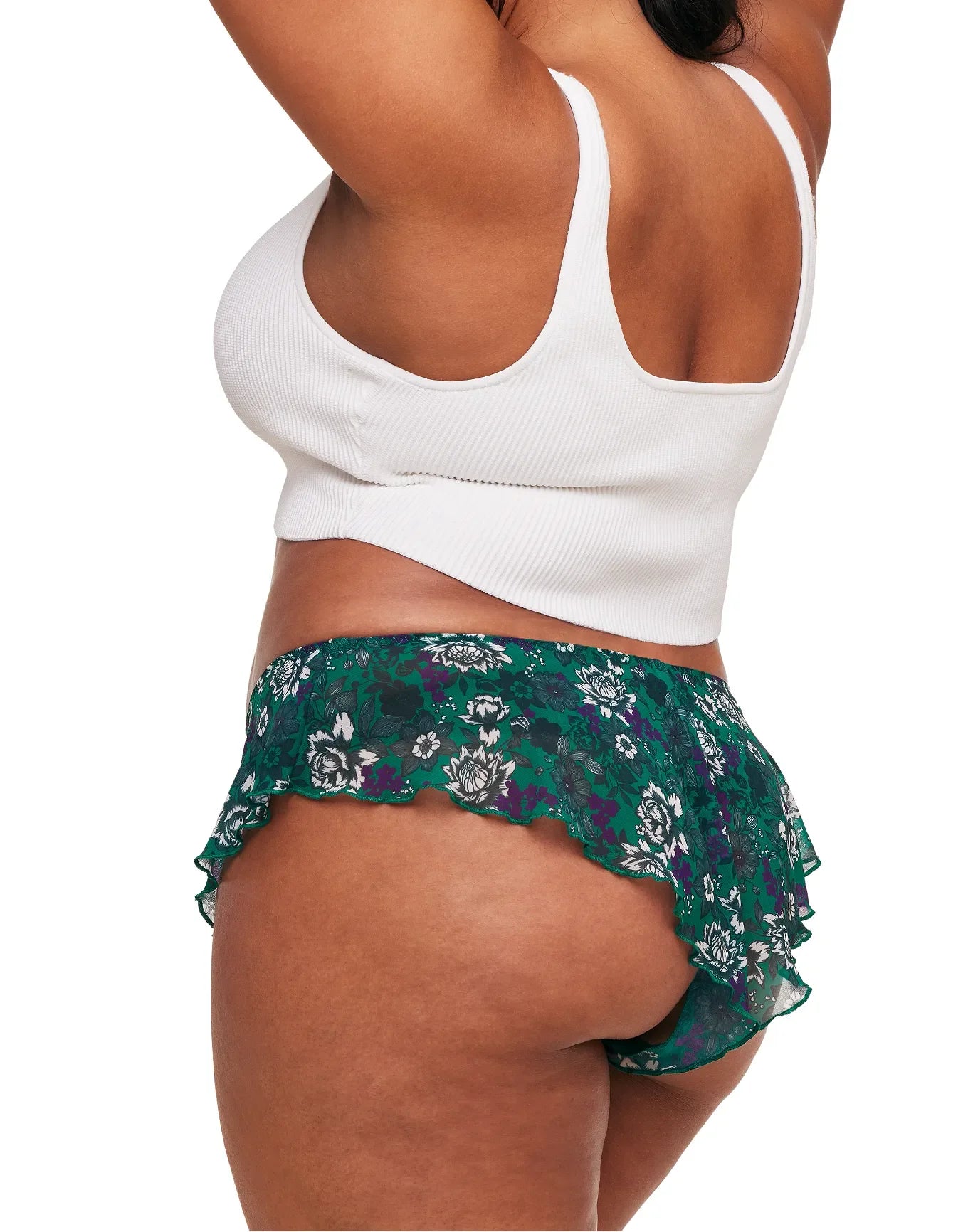Adore Me Graciela Flutter Panty in color Glamour Blooms C02 and shape cheeky