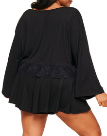 Adore Me Ande PJ Set in color Jet Black and shape pj