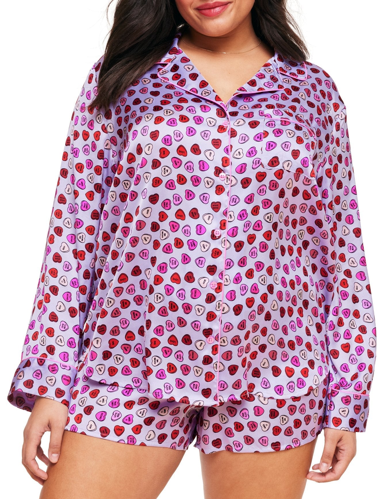 Adore Me Sammi PJ Set in color Spank Me C01 and shape pj