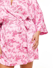 Adore Me Izabella Robe in color Brilliant Bouquet C03 and shape robe