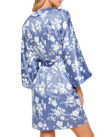 Adore Me Izabella Robe in color Pressed Blooms C02 and shape robe