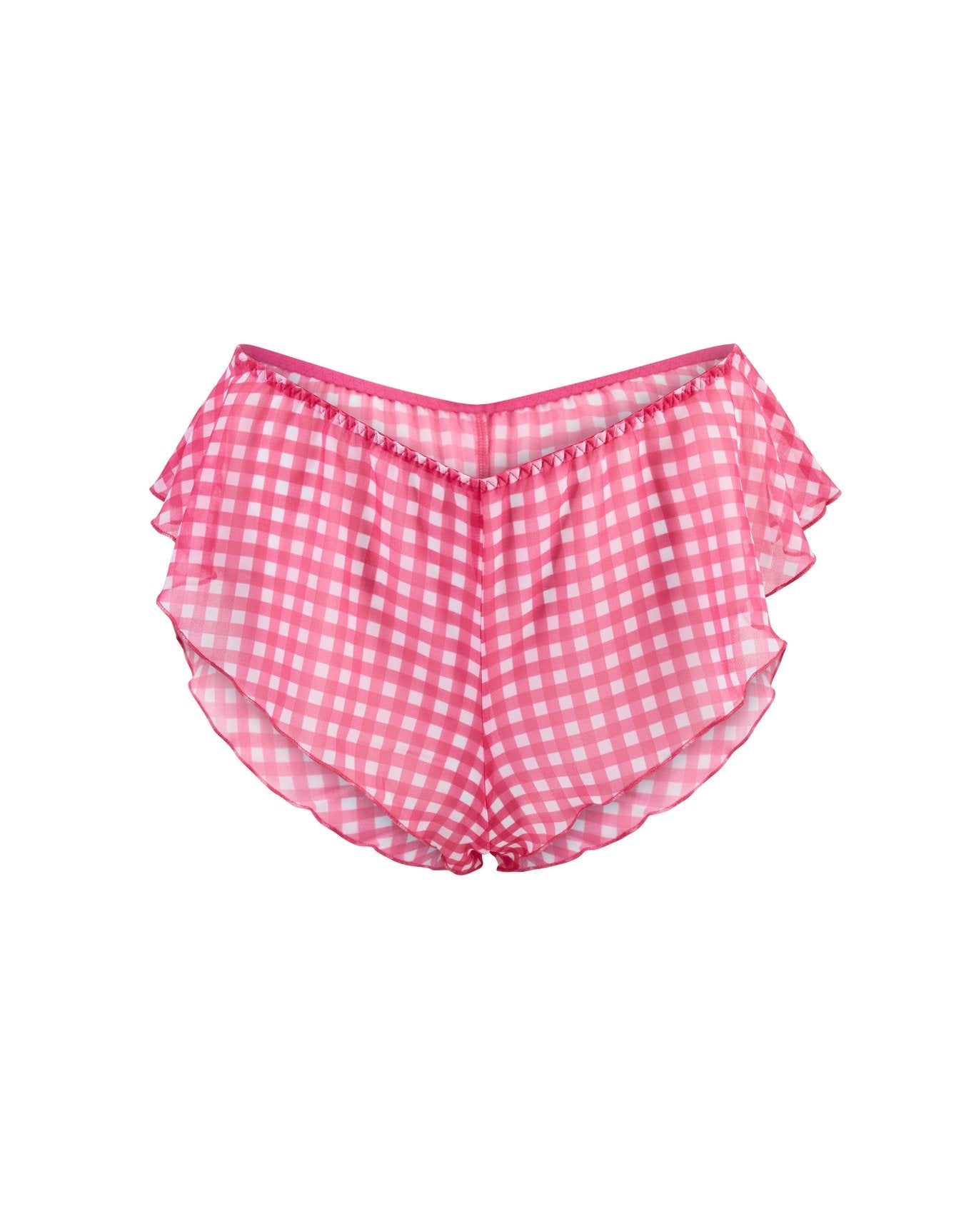 Adore Me Graciela Flutter Panty in color Gingham C07 and shape cheeky