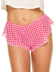Adore Me Graciela Flutter Panty in color Gingham C07 and shape cheeky