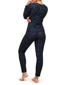 Adore Me Janise Long Sleeve Top & Leggings Set in color Galactic Glam C01 V2 and shape pj