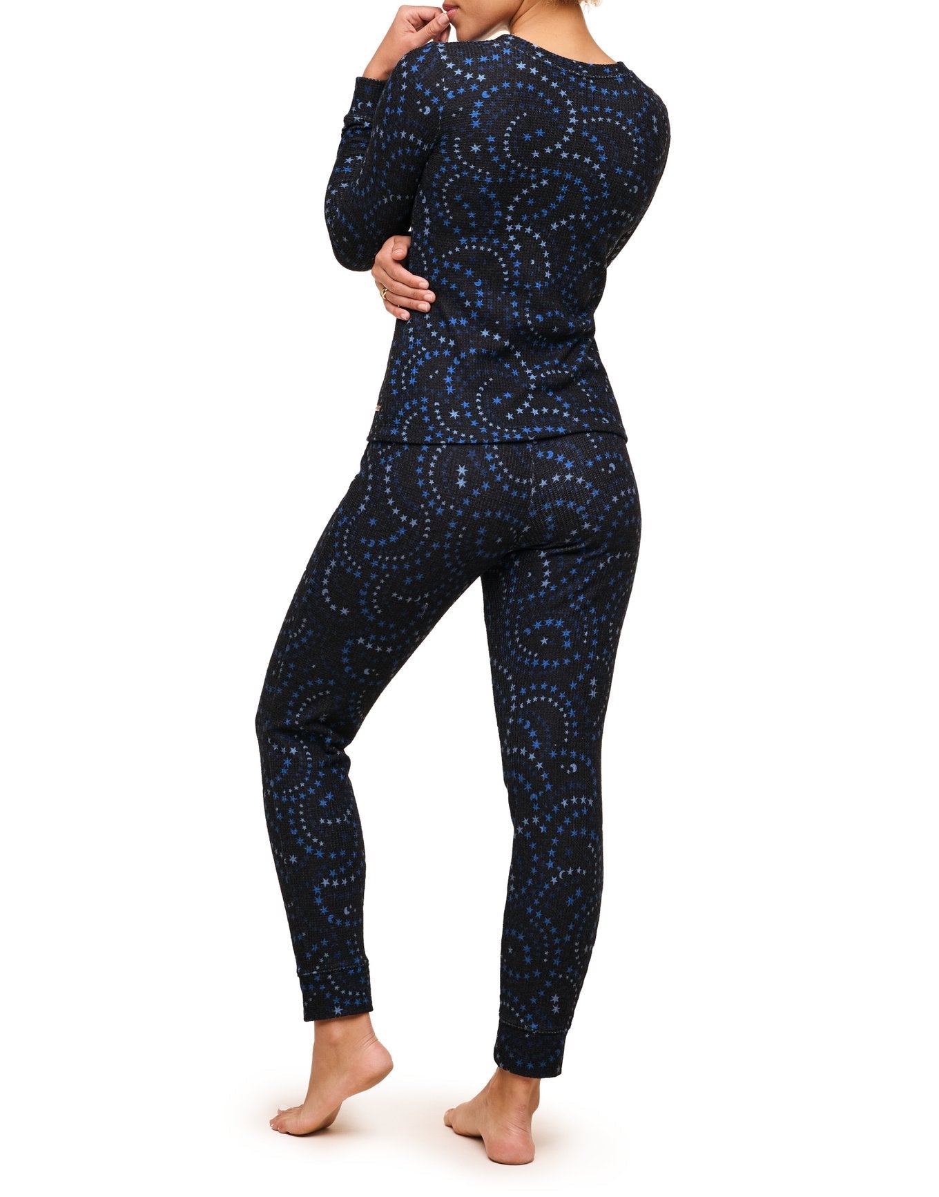 Adore Me Janise Long Sleeve Top & Leggings Set in color Galactic Glam C01 V2 and shape pj
