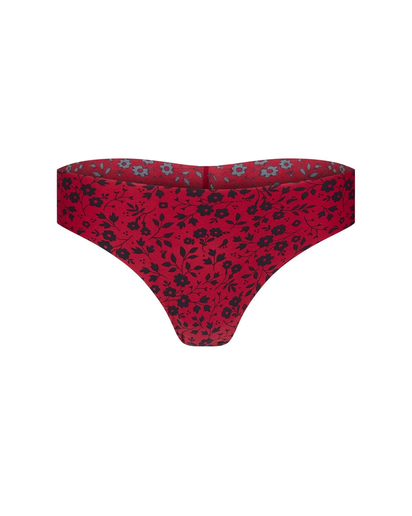 Adore Me Francine Invisible Pack Thong Panty Pack in color MULTI-BRW VDAY PRINT CO1 and shape thong