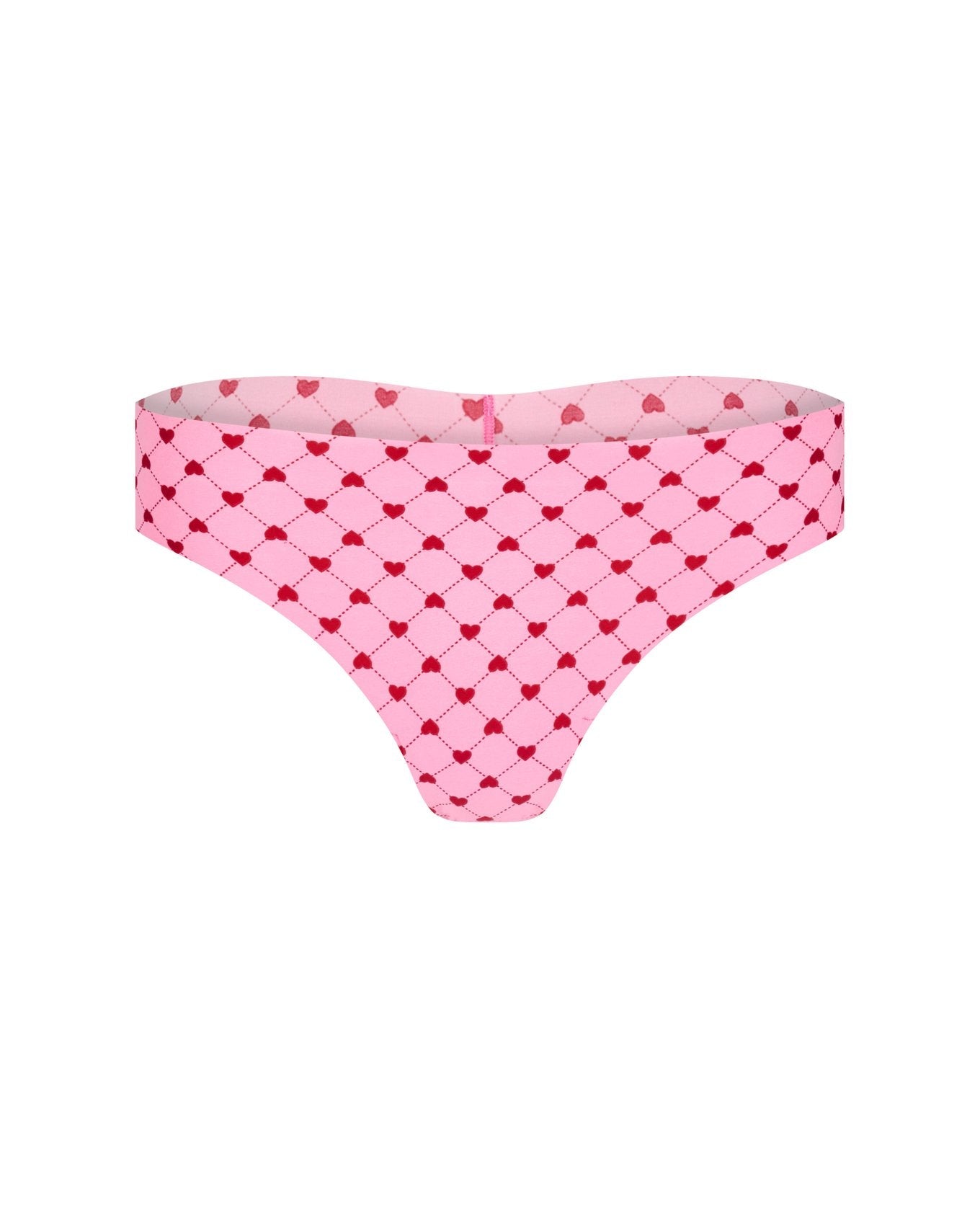Adore Me Francine Invisible Pack Thong Panty Pack in color MULTI-RP VDAY PRINT CO2 and shape thong