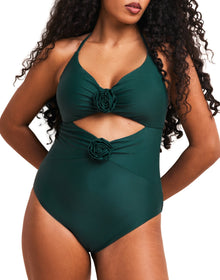 Adore Me Zola One Piece Swimsuit in color June Bug and shape one piece