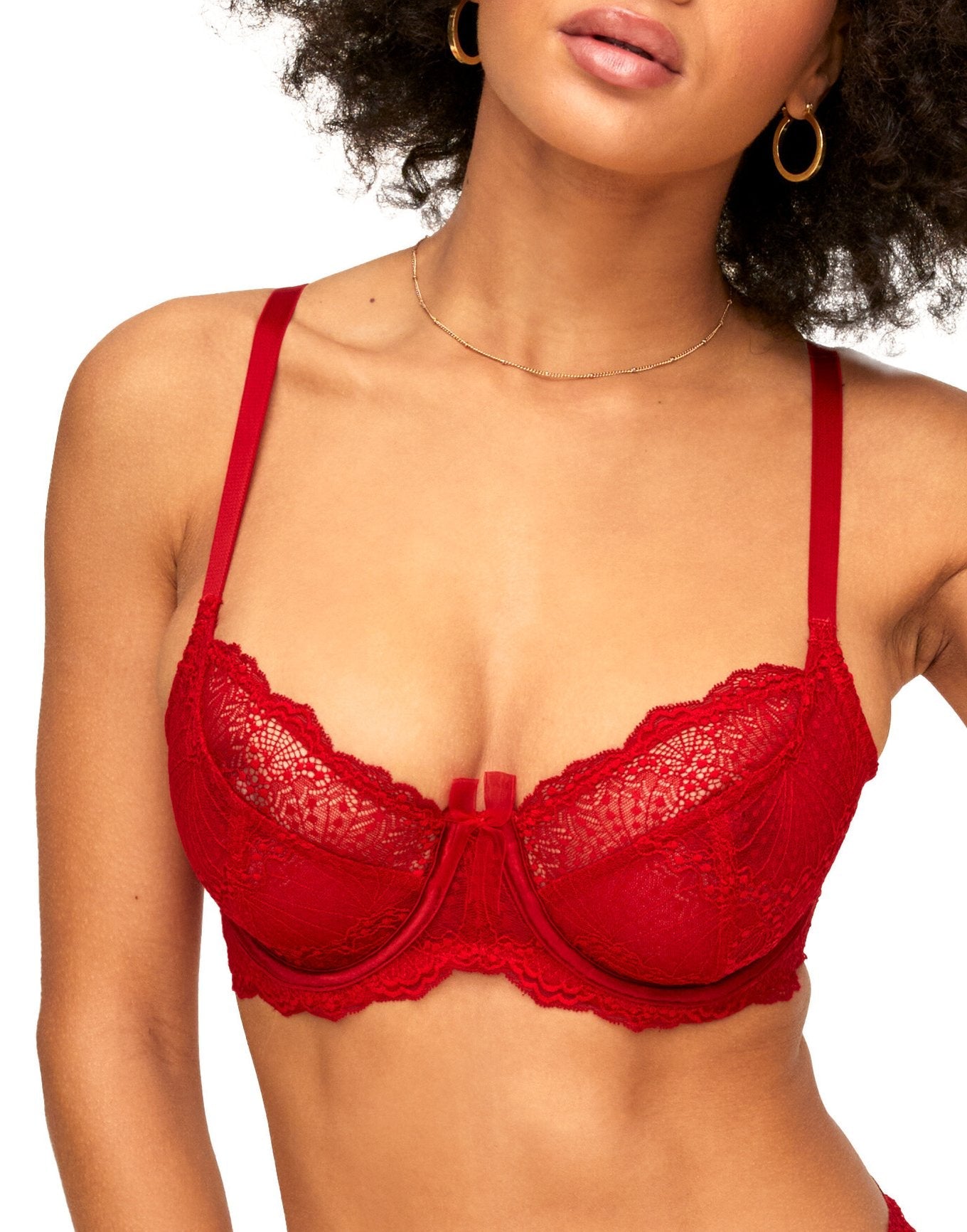 Adore Me Hannalee Unlined Full Coverage in color Barbados Cherry and shape full coverage