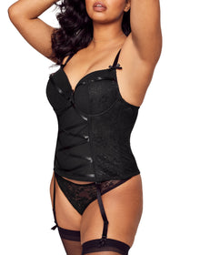 Adore Me Khora Bustier in color Jet Black and shape bustier