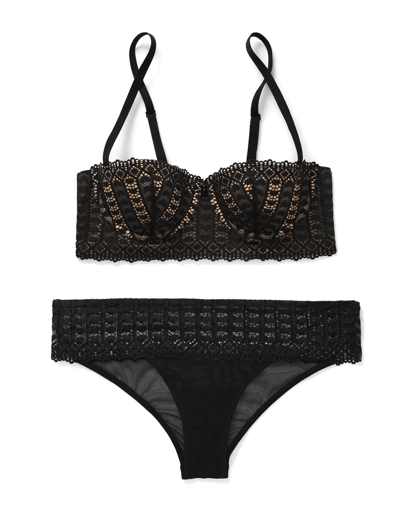 Adore Me Nymphadora Contour Balconette in color Jet Black and shape balconette
