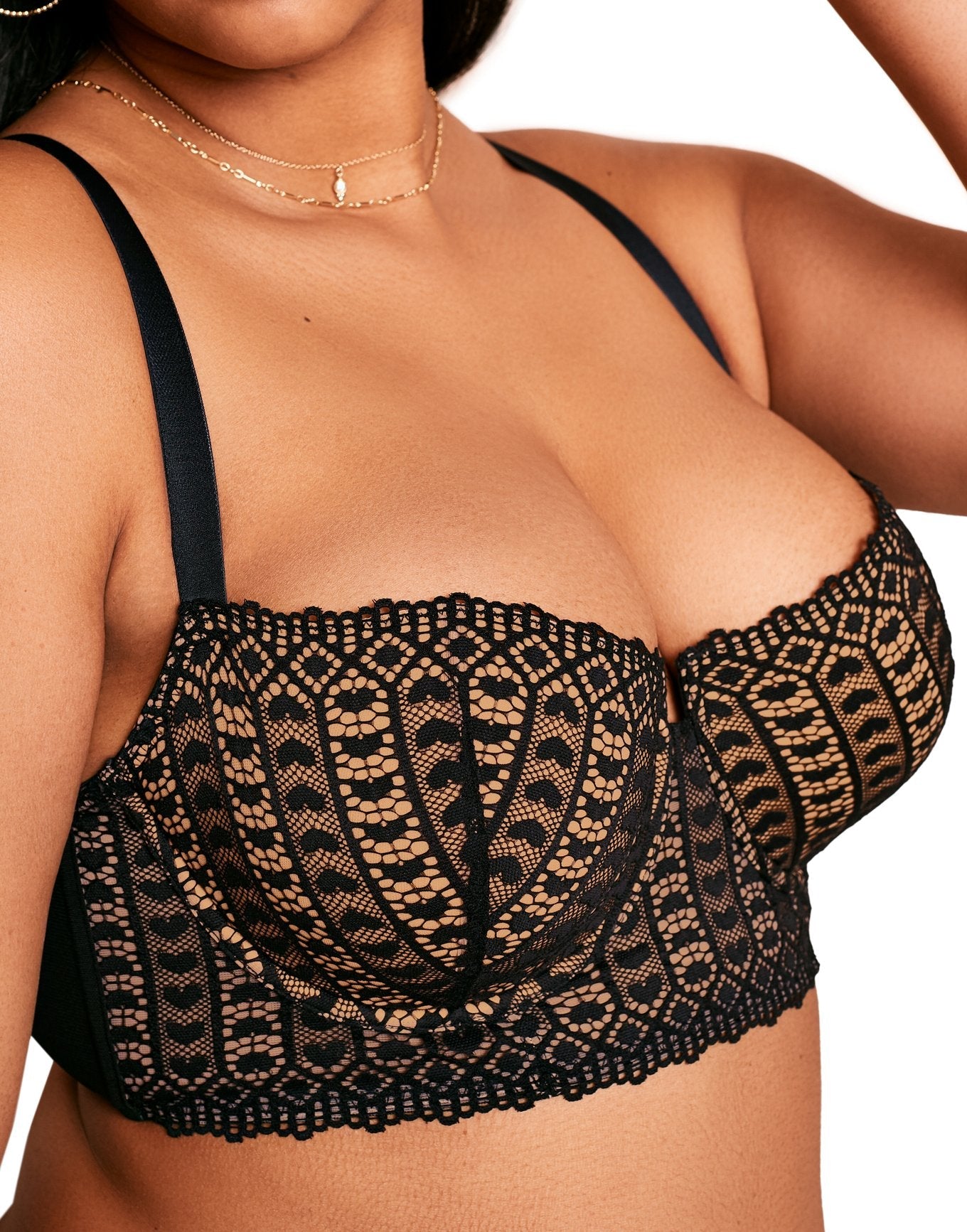 Adore Me Nymphadora Contour Balconette in color Jet Black and shape balconette