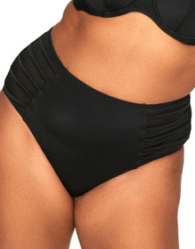 Adore Me Enisa High-Waist Bikini in color Jet Black and shape high waisted