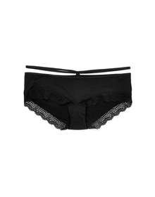 Adore Me Marca Hipster Panty in color Jet Black and shape hipster