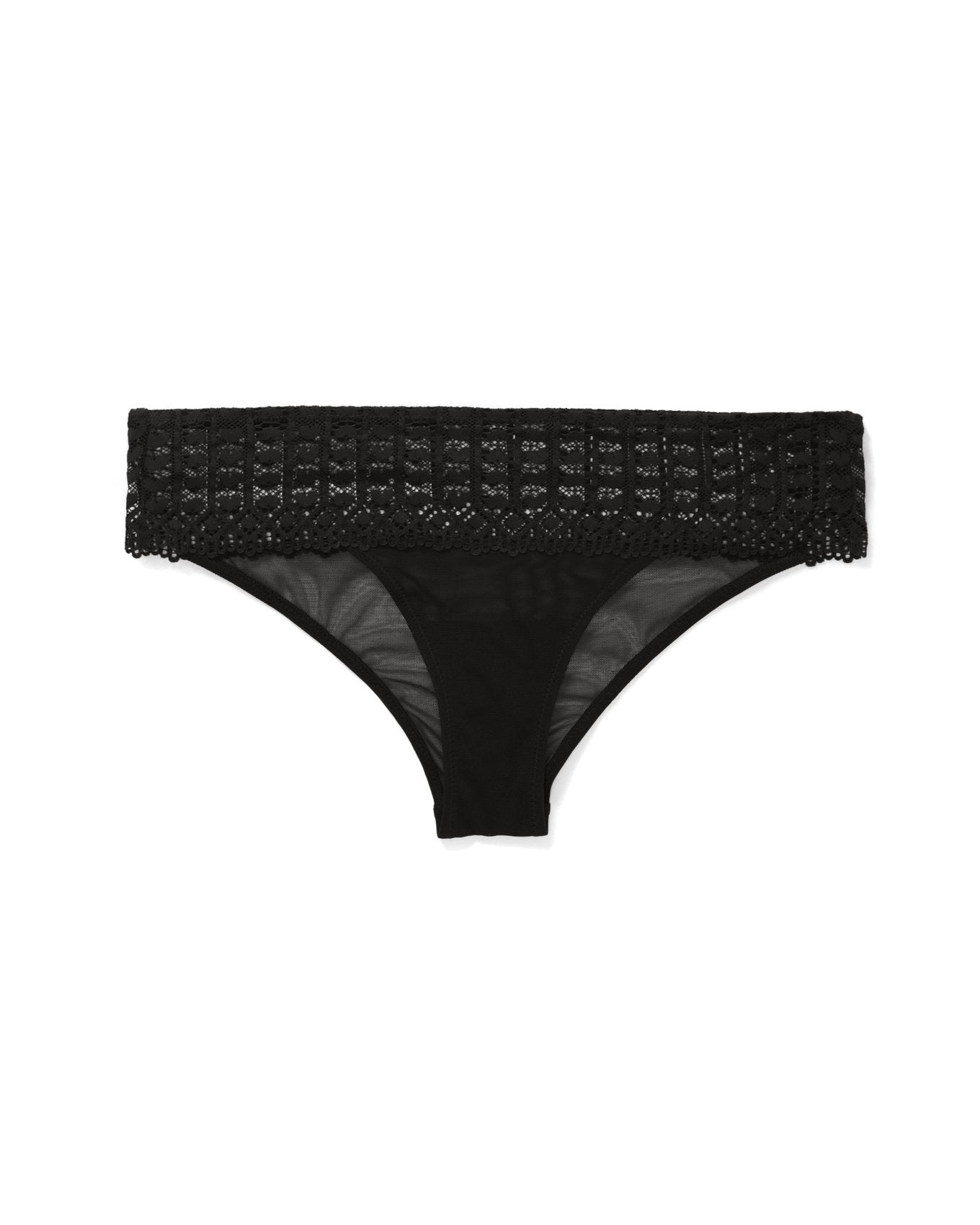 Adore Me Nymphadora Panty in color Jet Black and shape bikini