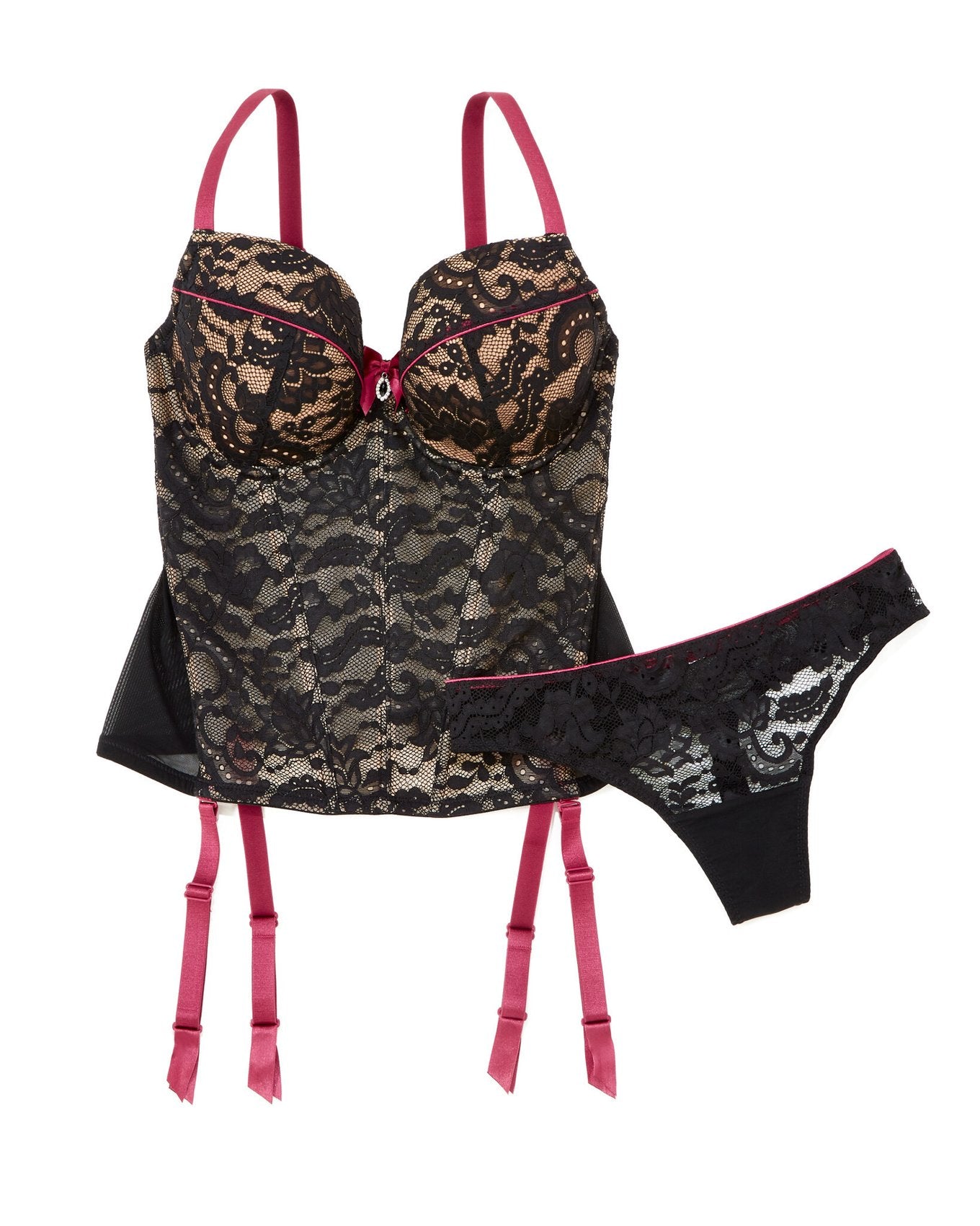 Adore Me Moreen Bustier in color Jet Black and shape bustier