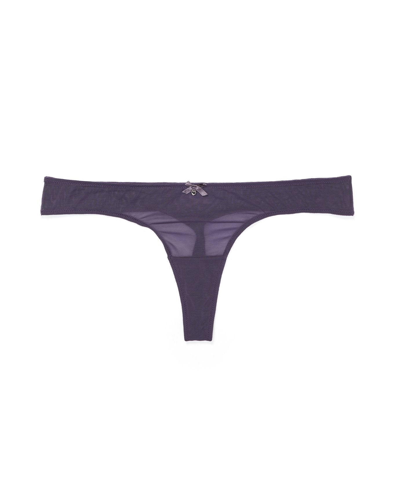 Adore Me Ella Thong in color Gothic Grape and shape thong
