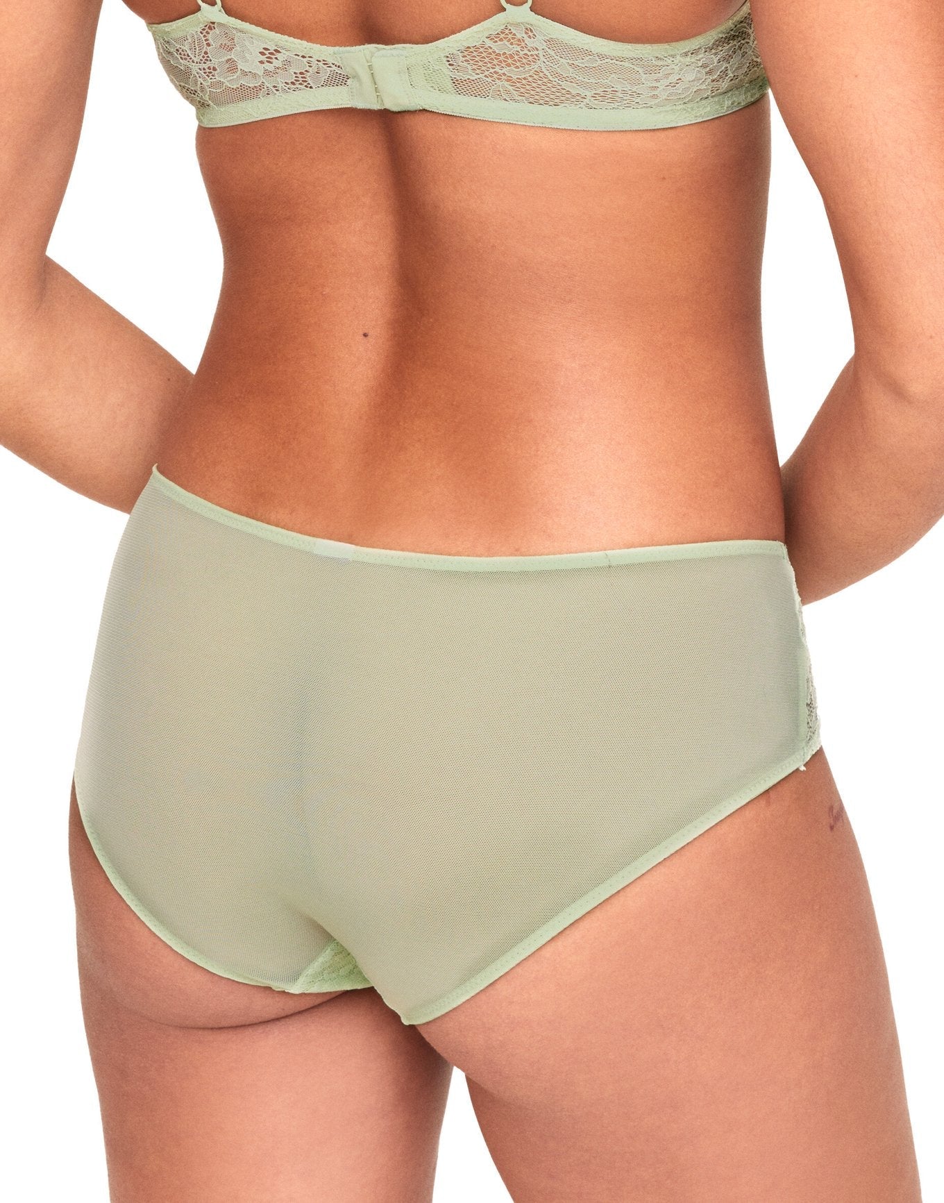Adore Me Roxana Hipster Panty in color Celadon Green and shape hipster